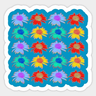 Neon Daisies Sticker